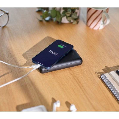 Акумулятор портативний літій-іонний power bank Trust Redoh, 20000мА·год, USB-A/2хUSB-C, 18W, QC 3.0, PD, чорний