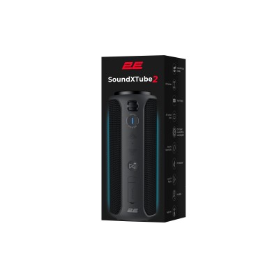 Акустична система 2E SoundXTube2 TWS, MP3, Wireless, Waterproof Black (2E-BSSXT2WBK)