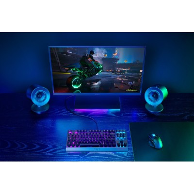 Акустична система Razer Nommo V2 X 2.0, USB, BT, чорний (RZ05-04760100-R3G1) Акустична система Razer Nommo V2 X 2.0, USB, BT, чорний (RZ05-04760100-R3G1)