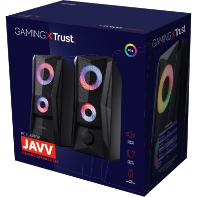 Акустична система Trust GXT 606 Javv 2.0, USB/AUX, RGB, чорний