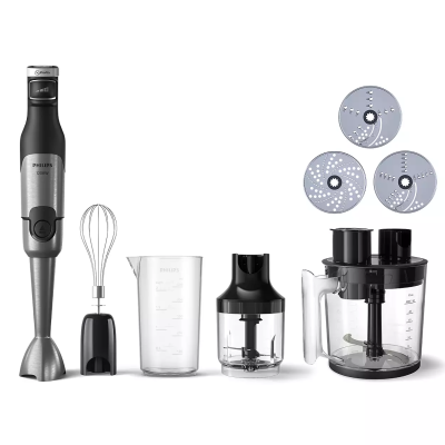 Блендер Philips заглибний Series 5000, 1200Вт, 5в1, чопер, терки, чорний (HR2685/00) Блендер Philips заглибний Series 5000, 1200Вт, 5в1, чопер, терки, чорний (HR2685/00)