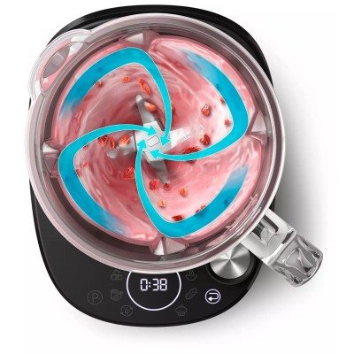 Блендер PHILIPS стаціонарний 1500Вт, чаша-2000мл, скло, чорний (HR3760/00) Блендер PHILIPS стаціонарний 1500Вт, чаша-2000мл, скло, чорний (HR3760/00)