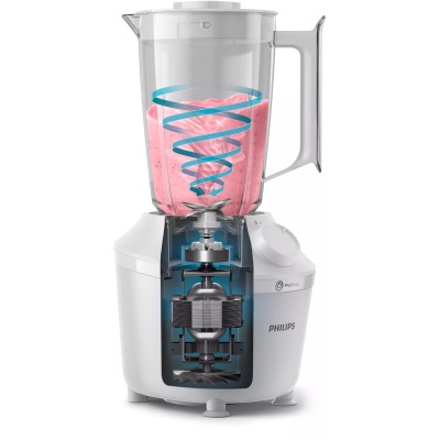 Блендер Philips стаціонарний 3000 series 450Вт, чаша-1900мл, чопер, імпульсний режим, білий (HR2041/17) Блендер Philips стаціонарний 3000 series 450Вт, чаша-1900мл, чопер, імпульсний режим, білий (HR2041/17)