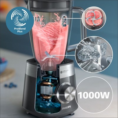 Блендер PHILIPS стаціонарний Series 5000, 1000Вт, чаша-2000мл, сірий (HR3020/20) Блендер PHILIPS стаціонарний Series 5000, 1000Вт, чаша-2000мл, сірий (HR3020/20)