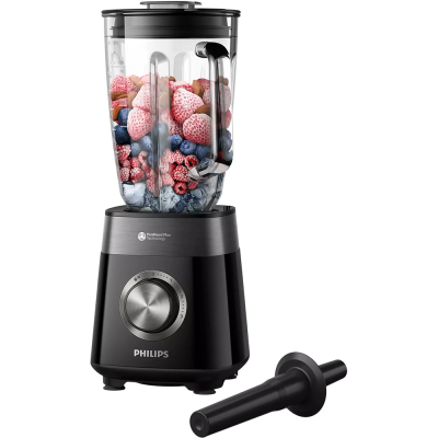 Блендер PHILIPS стаціонарний Series 5000, 1200Вт, чаша-2000мл, скло, чорний (HR3030/00) Блендер PHILIPS стаціонарний Series 5000, 1200Вт, чаша-2000мл, скло, чорний (HR3030/00)