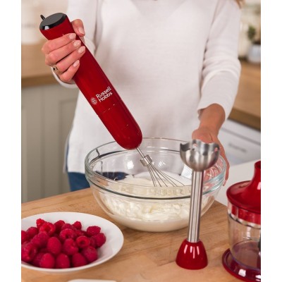 Блендер Russell Hobbs заглибний Desire 500Вт, 2в1, чаша-500мл, червоний (24700-56) Блендер Russell Hobbs заглибний Desire 500Вт, 2в1, чаша-500мл, червоний (24700-56)