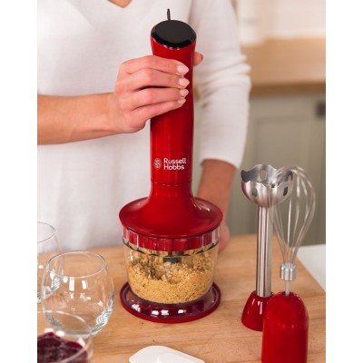 Блендер Russell Hobbs заглибний Desire 500Вт, 2в1, чаша-500мл, червоний (24700-56) Блендер Russell Hobbs заглибний Desire 500Вт, 2в1, чаша-500мл, червоний (24700-56)