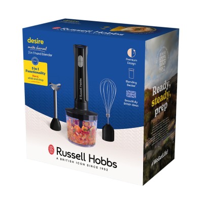 Блендер Russell Hobbs заглибний Desire Matte Charcoal, 500Вт, чаша-500мл, вінчик, міні-подріб., чорний (27141-56) Блендер Russell Hobbs заглибний Desire Matte Charcoal, 500Вт, чаша-500мл, вінчик, міні-подріб., чорний (27141-56)