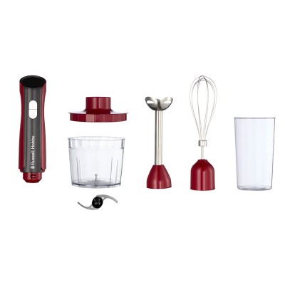 Блендер Russell Hobbs заглибний Desire Red, 500Вт, чаша-500мл, вінчик, міні-подріб., червоний (27140-56)