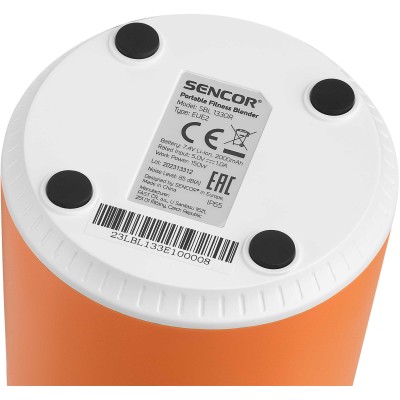Блендер Sencor портативний для смузі 150Вт, чаша-500мл, USB-C, біло-помаранчевий (SBL133OR) Блендер Sencor портативний для смузі 150Вт, чаша-500мл, USB-C, біло-помаранчевий (SBL133OR)