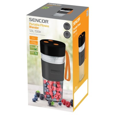Блендер Sencor портативний для смузі 50Вт, чаша-330мл, USB, чорний (SBL151BK) Блендер Sencor портативний для смузі 50Вт, чаша-330мл, USB, чорний (SBL151BK)