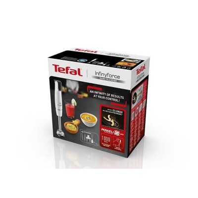 Блендер Tefal заглибний Infiny Force 1000Вт, 4в1, білий (HB944138) Блендер Tefal заглибний Infiny Force 1000Вт, 4в1, білий (HB944138)