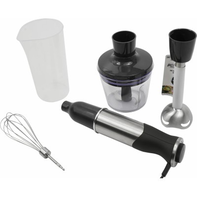 Блендер Tefal заглибний Quickchef 1000Вт, 3в1, чаша-800мл, чопер-500мл, турборежим, сріблясто-чорний (HB656838) Блендер Tefal заглибний Quickchef 1000Вт, 3в1, чаша-800мл, чопер-500мл, турборежим, сріблясто-чорний (HB656838)