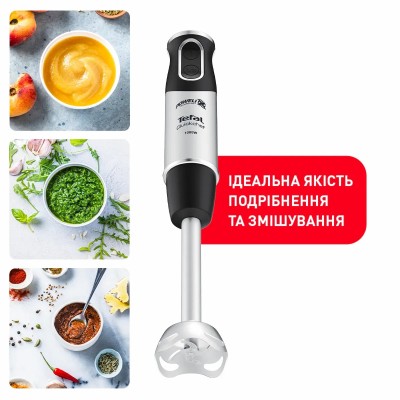 Блендер Tefal заглибний Quickchef 1000Вт, 3в1, чаша-800мл, чопер-500мл, турборежим, сріблясто-чорний (HB656838) Блендер Tefal заглибний Quickchef 1000Вт, 3в1, чаша-800мл, чопер-500мл, турборежим, сріблясто-чорний (HB656838)