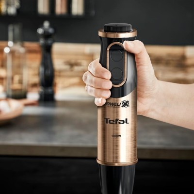 Блендер Tefal заглибний Quickchef 1000Вт, 3в1, чаша-800мл, чопер-500мл, турборежим, чорно-бронзовий (HB656G10) Блендер Tefal заглибний Quickchef 1000Вт, 3в1, чаша-800мл, чопер-500мл, турборежим, чорно-бронзовий (HB656G10)