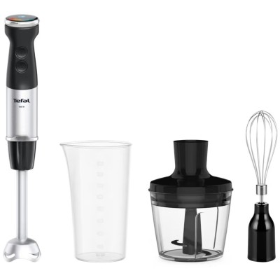 Блендер Tefal заглибний Quickchef+ 1000Вт, 3в1, чаша-800мл, чопер-500мл, турборежим, сріблясто-чорний (HB673830) Блендер Tefal заглибний Quickchef+ 1000Вт, 3в1, чаша-800мл, чопер-500мл, турборежим, сріблясто-чорний (HB673830)