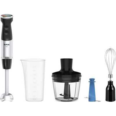 Блендер Tefal заглибний Quickchef+ 1000Вт, 3в1, чаша-800мл, чопер-500мл, турборежим, сріблясто-чорний (HB67E830) Блендер Tefal заглибний Quickchef+ 1000Вт, 3в1, чаша-800мл, чопер-500мл, турборежим, сріблясто-чорний (HB67E830)