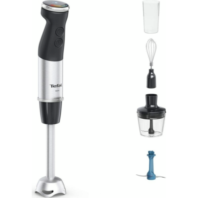 Блендер Tefal заглибний Quickchef+ 1000Вт, 3в1, чаша-800мл, чопер-500мл, турборежим, сріблясто-чорний (HB67E830) Блендер Tefal заглибний Quickchef+ 1000Вт, 3в1, чаша-800мл, чопер-500мл, турборежим, сріблясто-чорний (HB67E830)