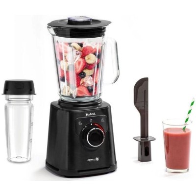 Блендер Tefal стаціонарний Perfectmix+ 1200Вт, чаша-2000мл, ємність для смузі, скло, чорний (BL87G831) Блендер Tefal стаціонарний Perfectmix+ 1200Вт, чаша-2000мл, ємність для смузі, скло, чорний (BL87G831)