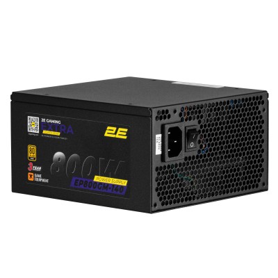 Блок живлення 2E GAMING Extra Power (800W), >90%, 80+ Gold, 140мм, 1xMB 24pin(20+4), 2xCPU 8pin(4+4), 3xMolex, 6xSATA, 4xPCIe 8p Блок живлення 2E GAMING Extra Power (800W), >90%, 80+ Gold, 140мм, 1xMB 24pin(20+4), 2xCPU 8pin(4+4), 3xMolex, 6xSATA, 4xPCIe 8p
