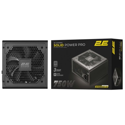 Блок живлення 2E GAMING Solid Power Pro ATX3.1 GEN5.0 (750W), >85%, 80+ Bronze, 120мм, 1xMB 24pin(20+4), 2xCPU 8pin(4+4), 3xMole Блок живлення 2E GAMING Solid Power Pro ATX3.1 GEN5.0 (750W), >85%, 80+ Bronze, 120мм, 1xMB 24pin(20+4), 2xCPU 8pin(4+4), 3xMole