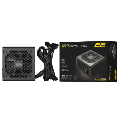 Блок живлення 2E GAMING Solid Power Pro ATX3.1 GEN5.0 (850W), >85%, 80+ Bronze, 120мм, 1xMB 24pin(20+4), 2xCPU 8pin(4+4), 3xMole Блок живлення 2E GAMING Solid Power Pro ATX3.1 GEN5.0 (850W), >85%, 80+ Bronze, 120мм, 1xMB 24pin(20+4), 2xCPU 8pin(4+4), 3xMole