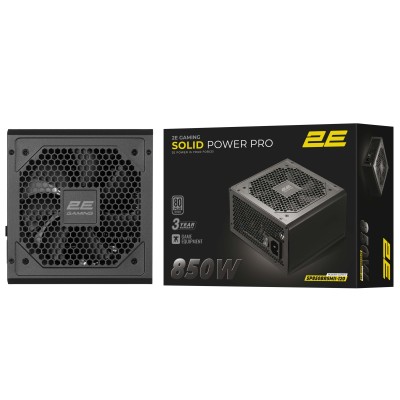 Блок живлення 2E GAMING Solid Power Pro ATX3.1 GEN5.0 (850W), >85%, 80+ Bronze, 120мм, 1xMB 24pin(20+4), 2xCPU 8pin(4+4), 3xMole Блок живлення 2E GAMING Solid Power Pro ATX3.1 GEN5.0 (850W), >85%, 80+ Bronze, 120мм, 1xMB 24pin(20+4), 2xCPU 8pin(4+4), 3xMole