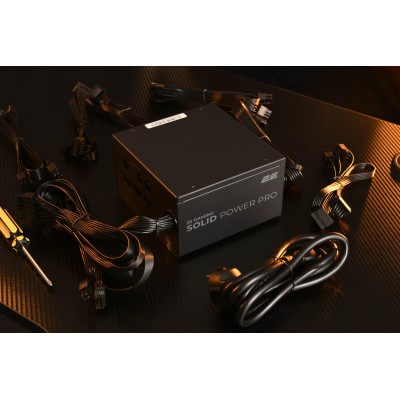 Блок живлення 2E GAMING Solid Power Pro ATX3.1 GEN5.0 (850W), >85%, 80+ Bronze, 120мм, 1xMB 24pin(20+4), 2xCPU 8pin(4+4), 3xMole Блок живлення 2E GAMING Solid Power Pro ATX3.1 GEN5.0 (850W), >85%, 80+ Bronze, 120мм, 1xMB 24pin(20+4), 2xCPU 8pin(4+4), 3xMole