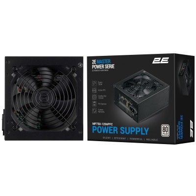 Блок живлення 2E Master Power (750W), >80%, 80+ White, 120мм, 1xMB 24pin(20+4), 1xCPU 8pin(4+4), 3xMolex, 5xSATA, 4xPCIe 8pin(6+ Блок живлення 2E Master Power (750W), >80%, 80+ White, 120мм, 1xMB 24pin(20+4), 1xCPU 8pin(4+4), 3xMolex, 5xSATA, 4xPCIe 8pin(6+
