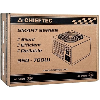 Блок живлення CHIEFTEC Smart (600W), >85%, 120мм, 1xMB 24pin(20+4), 1xCPU 8pin(4+4), 2xMolex, 4xSATA, 2xPCIe 8pin(6+2) (GPS-600A Блок живлення CHIEFTEC Smart (600W), >85%, 120мм, 1xMB 24pin(20+4), 1xCPU 8pin(4+4), 2xMolex, 4xSATA, 2xPCIe 8pin(6+2) (GPS-600A