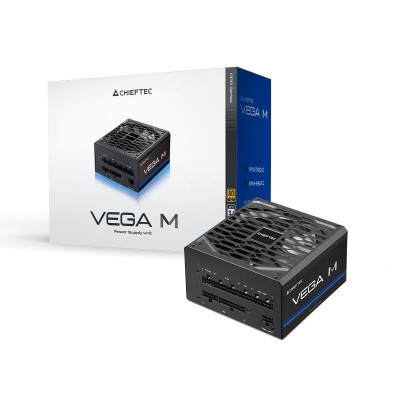 Блок живлення CHIEFTEC Vega M (750W), >90%, 80+ Gold, 135мм FDB, 1xMB 24pin(20+4), 2xCPU 8pin(4+4), 3xMolex, 6xSATA, 4xPCIe 8pin Блок живлення CHIEFTEC Vega M (750W), >90%, 80+ Gold, 135мм FDB, 1xMB 24pin(20+4), 2xCPU 8pin(4+4), 3xMolex, 6xSATA, 4xPCIe 8pin