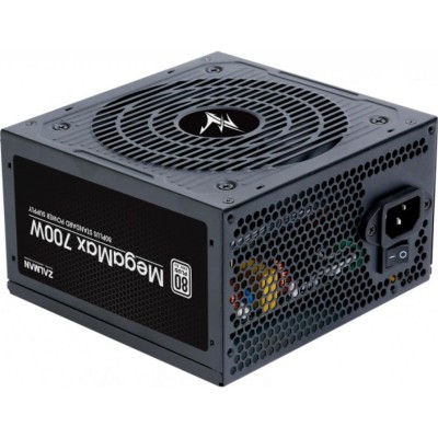 Блок живлення Zalman Megamax (700W), 83%, 80+ White, 120мм, 1xMB 24pin(20+4), 2xCPU (8pin+(4+4)pin) 4xMolex, 6xSATA, 4xPCIe 8pin