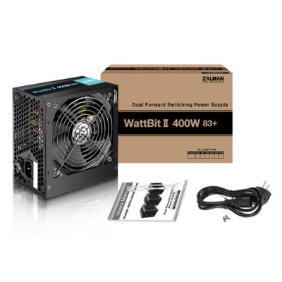 Блок живлення Zalman Wattbit II (400W), 83%, 120мм, 1xMB 24pin(20+4), 1xCPU 8pin(4+4), 3xMolex, 4xSATA, 2xPCIe 8pin(6+2) (ZM400- Блок живлення Zalman Wattbit II (400W), 83%, 120мм, 1xMB 24pin(20+4), 1xCPU 8pin(4+4), 3xMolex, 4xSATA, 2xPCIe 8pin(6+2) (ZM400-