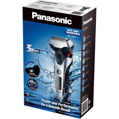 Бритва електр. Panasonic сіткова, 13000 об/хв, бритв.головок-3, Li-Ion, сух.+волог., тример, сірий (ES-LT2N-S820)