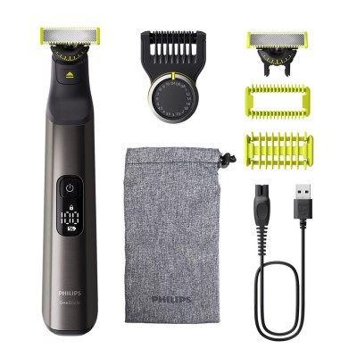 Бритва електр. Philips OneBlade Pro 360, Li-Ion, сух.+волог., індикатор заряду, м'який чохол, чорний (QP6552/15) Бритва електр. Philips OneBlade Pro 360, Li-Ion, сух.+волог., індикатор заряду, м'який чохол, чорний (QP6552/15)