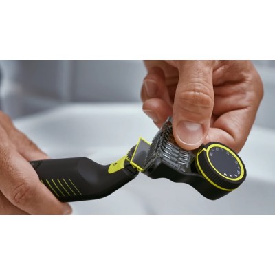 Бритва електр. Philips OneBlade Pro, Li-Ion, сух.+волог., індикатор заряду, чорний (QP6506/15) Бритва електр. Philips OneBlade Pro, Li-Ion, сух.+волог., індикатор заряду, чорний (QP6506/15)