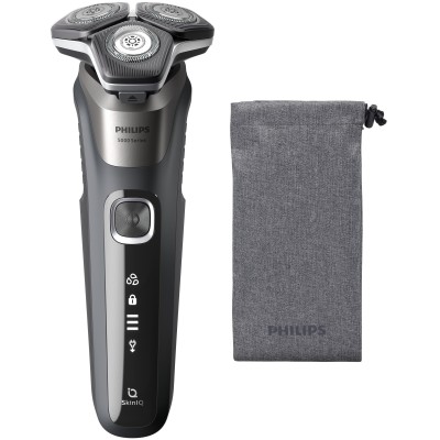 Бритва електр. Philips роторна Series 5000, 9Вт, бритв.головок-3, Li-Ion, сух.+волог., тример, сірий (S5887/10)