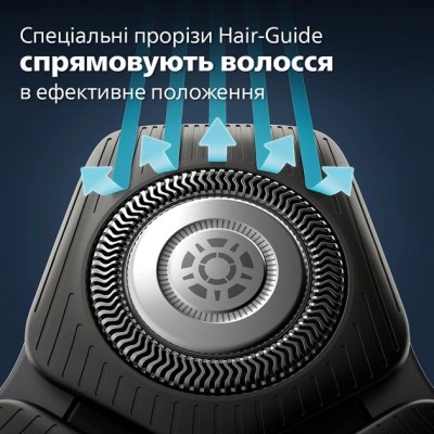 Бритва електр. Philips роторна Series 5000, 9Вт, бритв.головок-3, Li-Ion, сух.+волог., тример, сірий (S5887/10)