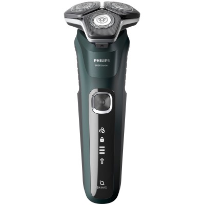 Бритва електр. Philips роторна Series 5000, 9Вт, бритв.головок-3, Li-Ion, сух.+волог., тример, чорно-зелений (S5884/50) Бритва електр. Philips роторна Series 5000, 9Вт, бритв.головок-3, Li-Ion, сух.+волог., тример, чорно-зелений (S5884/50)