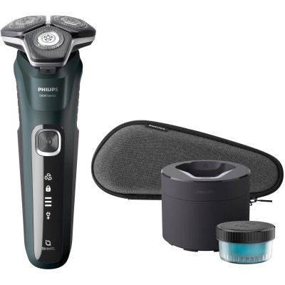 Бритва електр. Philips роторна Series 5000, 9Вт, бритв.головок-3, Li-Ion, сух.+волог., тример, чорно-зелений (S5884/50) Бритва електр. Philips роторна Series 5000, 9Вт, бритв.головок-3, Li-Ion, сух.+волог., тример, чорно-зелений (S5884/50)