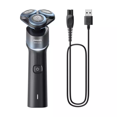 Бритва електр. Philips роторна Series 5000X, 4.5Вт, бритв.головок-3, Li-Ion, сух.+волог., чорно-синій (X5006/00)