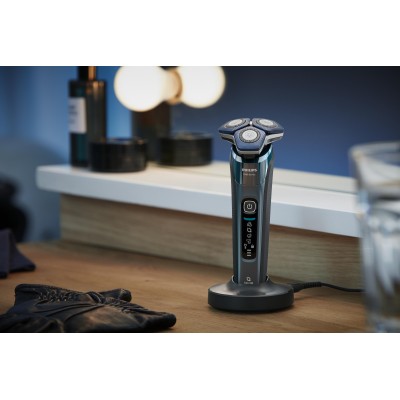 Бритва електр. Philips роторна Series 7000, 9Вт, бритв.головок-3, Li-Ion, сух.+волог., тример, чохол, Bt., сіро-синій (S7882/55) Бритва електр. Philips роторна Series 7000, 9Вт, бритв.головок-3, Li-Ion, сух.+волог., тример, чохол, Bt., сіро-синій (S7882/55)