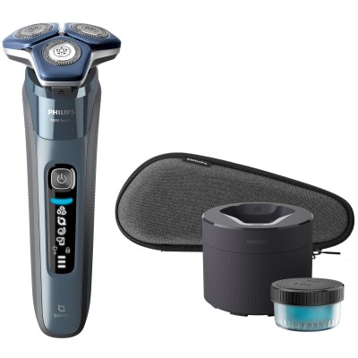 Бритва електр. Philips роторна Series 7000, 9Вт, бритв.головок-3, Li-Ion, сух.+волог., тример, чохол, Bt., сіро-синій (S7882/55) Бритва електр. Philips роторна Series 7000, 9Вт, бритв.головок-3, Li-Ion, сух.+волог., тример, чохол, Bt., сіро-синій (S7882/55)
