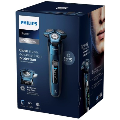 Бритва електр. Philips роторна Series 7000, 9Вт, бритв.головок-3, Li-Ion, сух.+волог., тример, чохол, Bt., сіро-синій (S7882/55) Бритва електр. Philips роторна Series 7000, 9Вт, бритв.головок-3, Li-Ion, сух.+волог., тример, чохол, Bt., сіро-синій (S7882/55)