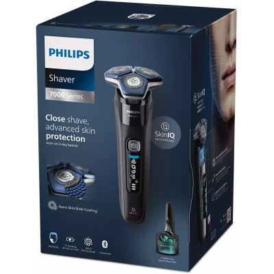 Бритва електр. Philips роторна Series 7000, бритв.головок-3, Li-Ion, сух.+волог., тример, чорний (S7886/58) Бритва електр. Philips роторна Series 7000, бритв.головок-3, Li-Ion, сух.+волог., тример, чорний (S7886/58)
