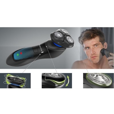 Бритва електр. Remington роторна Hyperflex Aqua, бритв.головок-3, Li-Ion, сух.+волог., тример, чорно-синій (XR1430)