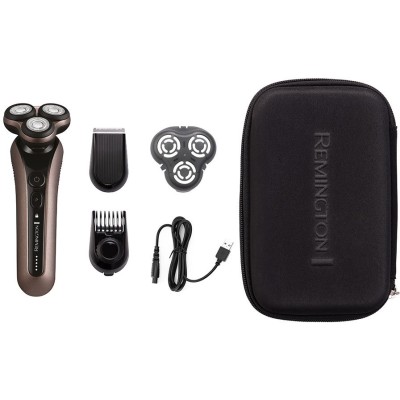 Бритва електр. Remington роторна Limitless X9, 5.5Вт, бритв.головок-3, Li-Ion, сух.+волог., тример, чорно-коричн. (XR1790)