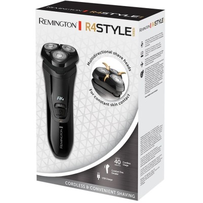 Бритва електр. Remington роторна R4 Style Series, 5Вт, бритв.головок-3, Ni-Mh, сух., тример, чорний (R3600) Бритва електр. Remington роторна R4 Style Series, 5Вт, бритв.головок-3, Ni-Mh, сух., тример, чорний (R3600)