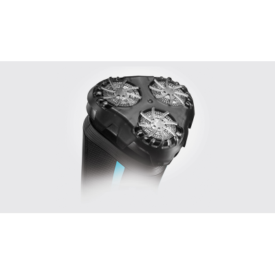 Бритва електр. Remington роторна Style Aqua, бритв.головок-3, Ni-Mh, сух.+волог., водонепрон., дорожн., чохол, чорно-синій (R600 Бритва електр. Remington роторна Style Aqua, бритв.головок-3, Ni-Mh, сух.+волог., водонепрон., дорожн., чохол, чорно-синій (R600