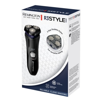 Бритва електр. Remington роторна Style Series, бритв.головок-3, от сети, сух., тример, чорно-синій (R3002) Бритва електр. Remington роторна Style Series, бритв.головок-3, от сети, сух., тример, чорно-синій (R3002)